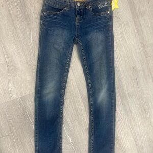 Apple Bottoms Jeans Y2K Girls sz 8 Blue Jeans with Embellished Pockets